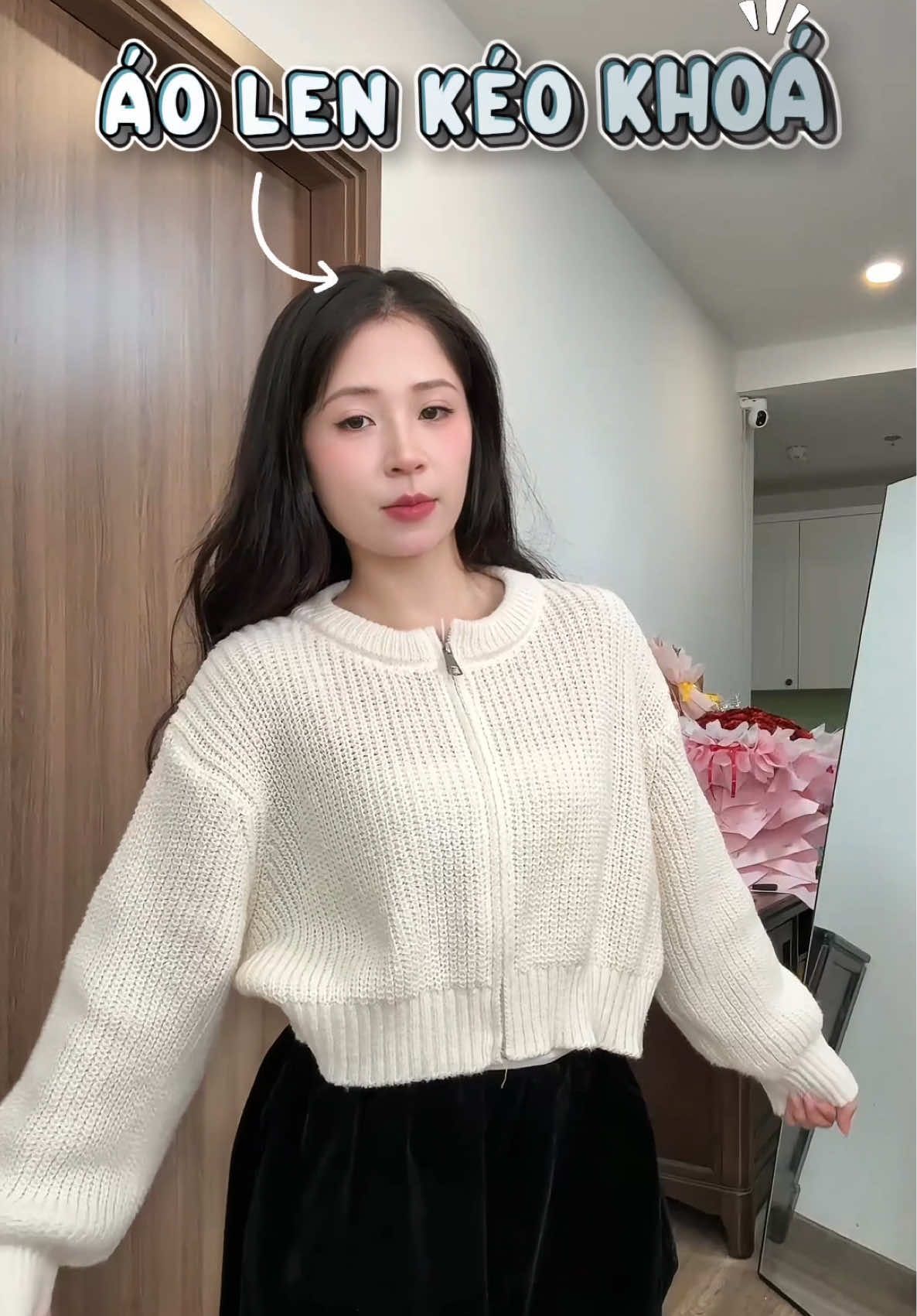 Áo len kéo khoá xinh xỉuuu nè😍#huynhchang #huynhchangreview #huynhchang00 