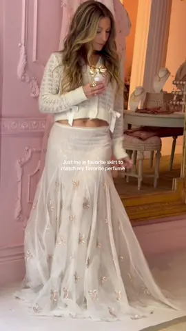 Happy place in our SOHO store 🫶Love this tulle skirt so much, and it matches my favorite Secret Crush vanilla perfume @LoveShackFancy @sephora #fragrance #perfume #vanilla #nyc #fyp 