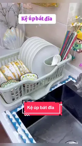 Kệ úp bát đĩa có khay hứng nước tiện lợi #giadungtienich #giadung #keupchen #keupchendia 