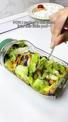 Obsessed with this salad pod 🥗 🥗 🥗 #saladpod #salad #asmr #tiktokshop 