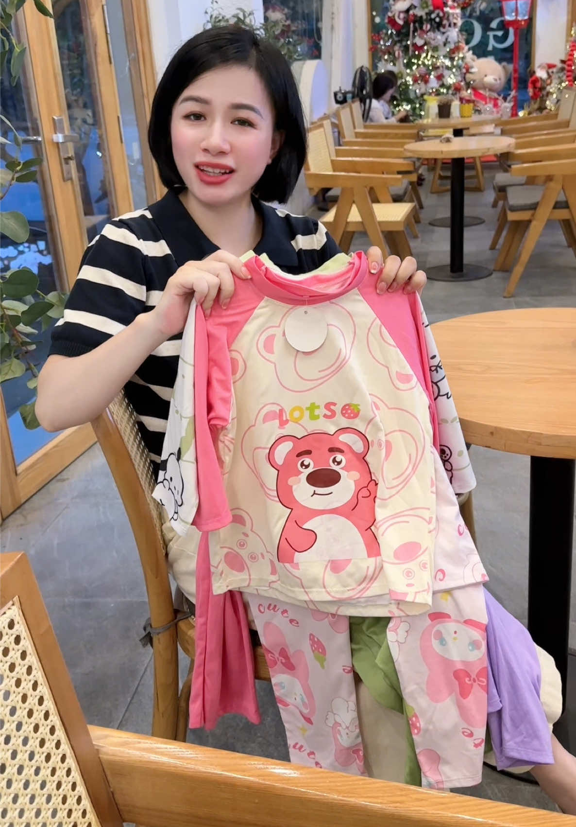 Bộ mặc nhà cho bé gái xinh yêu#bothudongchobe #setbegai #bomacnha #thoitrangtreem #bodaitaychobe 