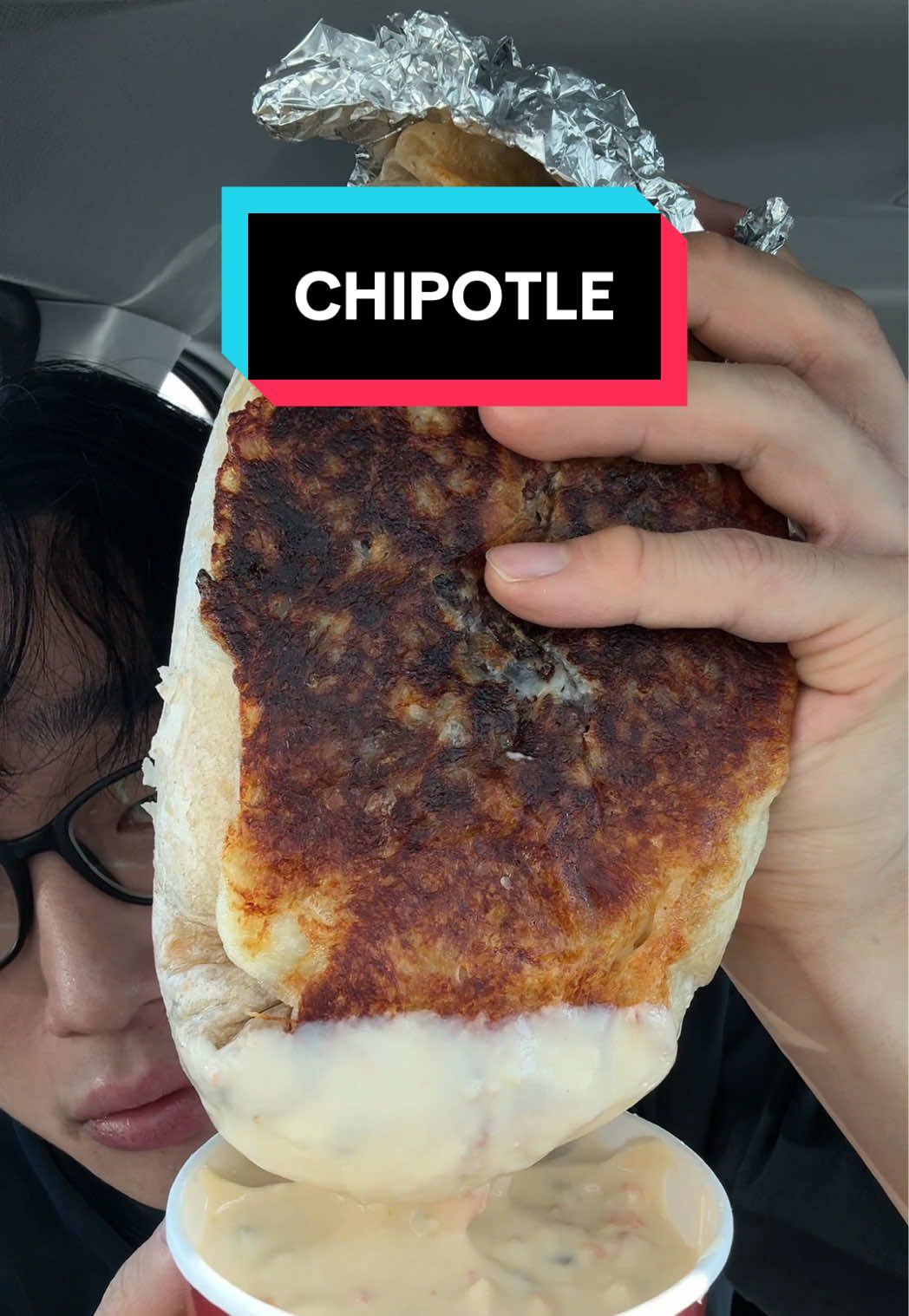 Chipotle Grilled Cheese Burrito Mukbang #chipotle #foodtiktok #mukbang #Foodie #fypシ 
