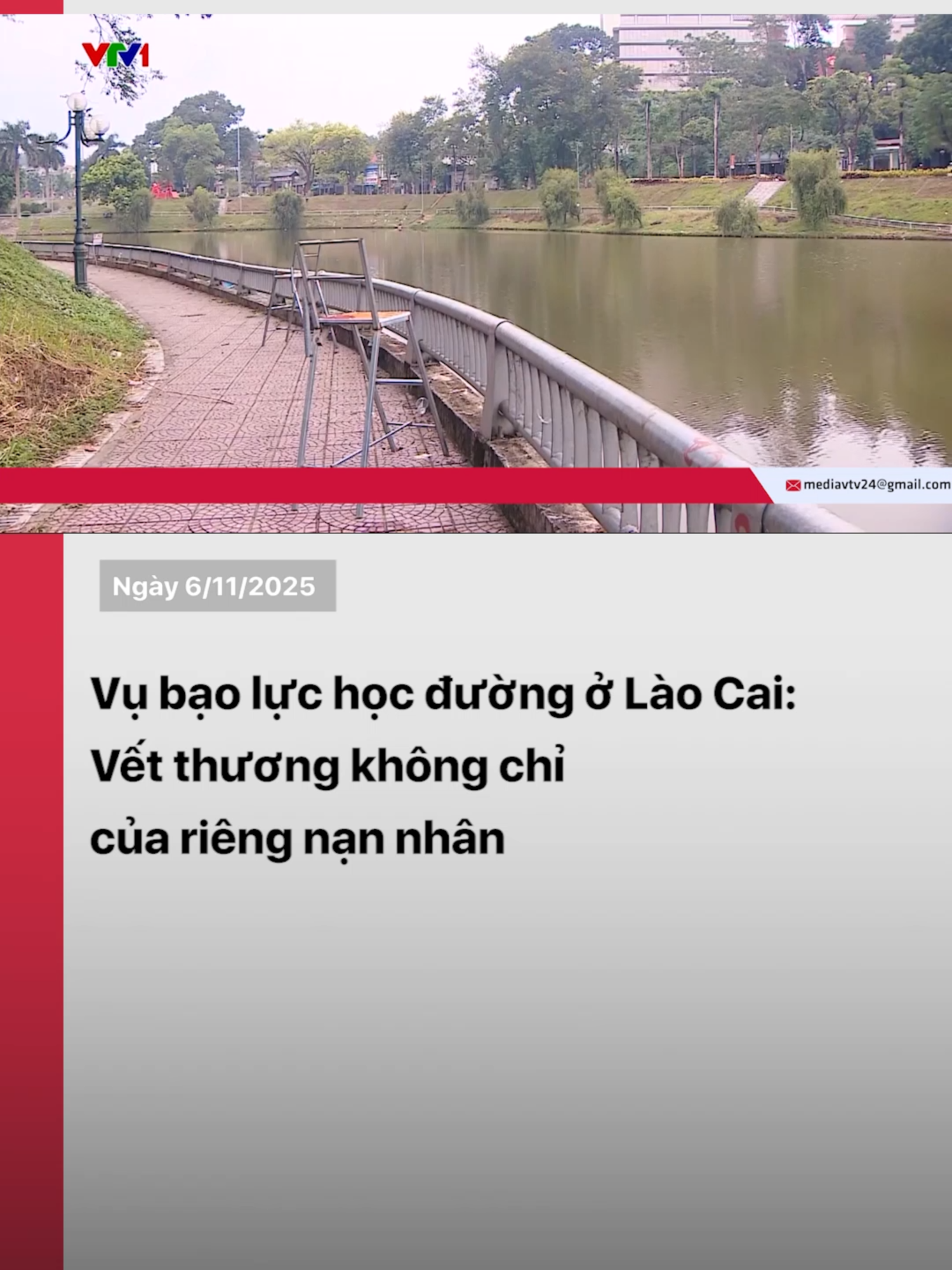 Một vụ bạo lực học đường gây rúng động vừa xảy ra tại Lào Cai. Hai học sinh vốn là bạn thân, nhưng chỉ trong giây phút bồng bột, một em đã dùng dao tấn công bạn mình ngay bên hồ nước. May mắn, nạn nhân được cứu kịp thời và thoát khỏi lưỡi hái tử thần. Điều gì khiến một học sinh lớp 8 có thể hành động lạnh lùng đến vậy?#vtv24 #vtvdigital #tiktoknews #baoluc #baoluchocduong