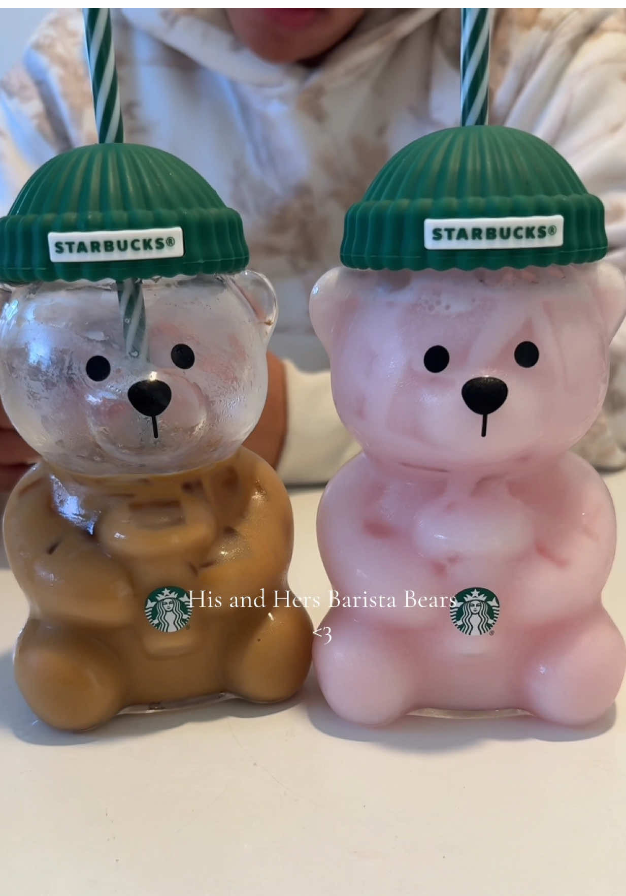 Except his is already halfway gone 🙃 #starbucks #starbucksbarista #starbucksbaristabear #starbuckscup #starbucksbear 