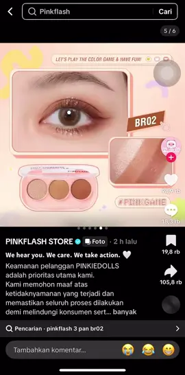 Korban lainnya bisa komen biar produk ini tau kalo memakan banyak korban . Udah ke berapa kali ini produk bermasalah. Enaknya di cancel culture apa gmna? Kasian temen” yang ngerasain sakit mata .  #pinkflash #bpom #pinkflashbahaya #eyeshadow 