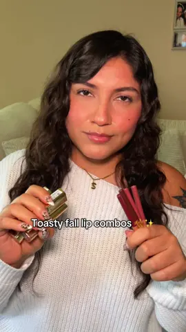 Toasty Fall Lip Combos Satin Lipstick #lorealparis #lipcombo #fallmakeup #fyp 