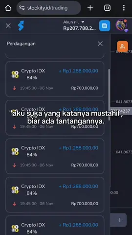 mustahil jika tidak di coba #trade #crypto #stockity #stockitytrading #fyp 