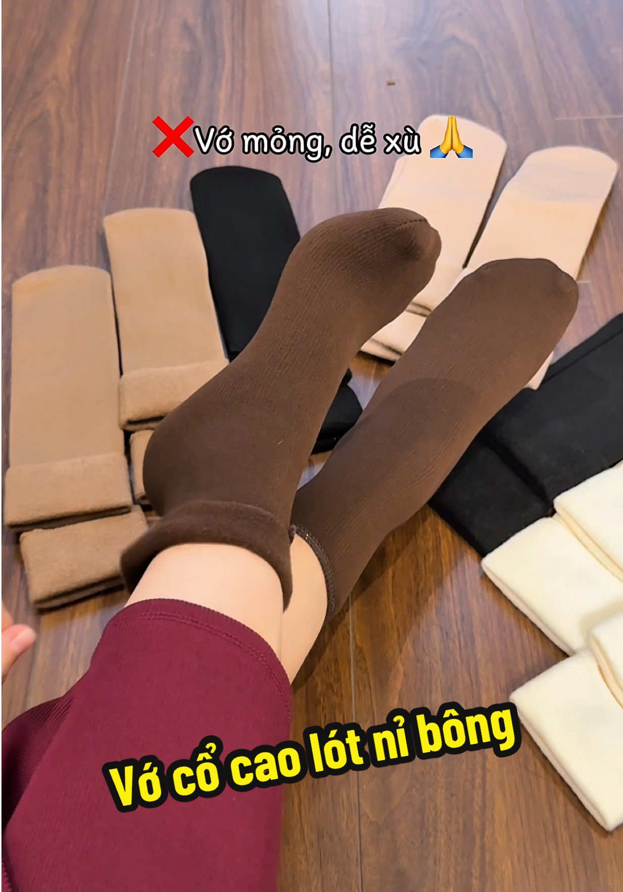 Set vớ cổ cao lót bông #cothamvelangg 