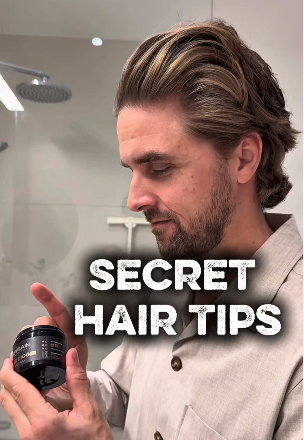 🚨 Secret Hair Hack Revealed 🚨 Emil shows his 2-step routine for effortless volume and hold 👇 1️⃣ Apply By Vilain Sidekick to damp hair and pre-style with the By Vilain Hurricane Turbo Dryer ⚡ (coming soon) 2️⃣ Finish with By Vilain Gold Digger for that high hold + matte finish 💪 Simple. Powerful.  #ByVilain #HairHack #MensHair #HairstyleTips #GoldDiggerWax     