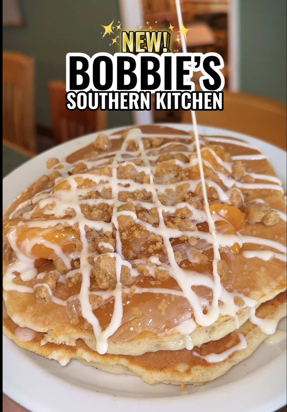 🚨 NEW + GIVEAWAY! 🚨 Bobbie’s Southern Kitchen just opened their newest location on the SE side of San Antonio! 😤🍽️🔥 📍 @Bobbie’s Southern Kitchen | 1922 Goliad Rd, San Antonio, TX 78223 ✨ Bobbie’s Soutgern Kitchen is offering four (4) followers the chance to win one (1) $25 gift card each! GIVEAWAY IS LIVE ON MY INSTAGRAM  We’re talkin’ peach cobbler pancakes stacked high and loaded with warm peaches, crumble, and icing 🍑🥞🔥 …plus massive biscuit sandwiches and award-winning chicken fried steaks the size of the plate 🤯🥩💥 🥇 The Wrecker Biscuit Sandwich Scratch-made biscuit ✅ Crispy hash browns ✅ Half chicken fried steak ✅ 3 eggs your way ✅ Sausage gravy + melted cheese ✅ My. Goodness. 😮‍💨 Then there’s the Bust Your Britches meal — two giant pancakes, three eggs, loaded meat side, grits, AND those insane peach cobbler pancakes that will absolutely change your life 🤌🍑 And don’t leave without a slice of their pie 🥧✨ Since 1972 - Pull up hungry… leave in a food coma 😅❤️ 🌟 Bobbie’s Southern Kitchen is responsible for this giveaway and will be selecting the winners. Tag your breakfast crew 👇 Who’s rollin’ with you?! 🚗💨🍑🥞🔥 #eldereats #sanantonio #breakfast #brunch #pancakes