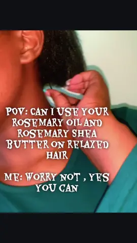 2 weeks result of using rosemary oil and rosemary Shea butter on relaxed hair #hairgrowth #rosemaryoil #sheabutterproducts dm your order or use link on bio