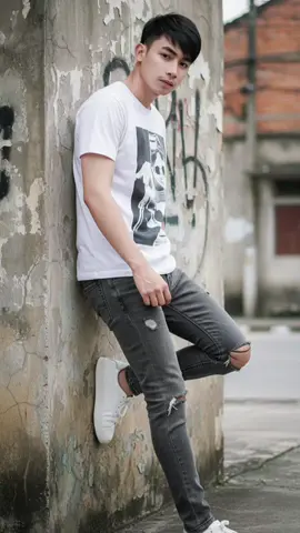 #เทรนด์วันนี้ #สร้างรูปด้วยai #ฝากกดใจกดติดตามด้วยนะครับ  เท่ห์ๆ#gaming เอา#Prompt  มาฝาก วิธีทำ‼️ 1.เปิด google ค้นหา gaming  2.อัพโหลดภาพตัวเองแนะนำให้เห็นใบหน้าชัดเจนภาพจะออกมาดูสวย 3.เขียนPrompt ตามนี้ได้เลยครับ👇👇สร้างภาพถ่ายสไตล์สตรีทแฟชั่นของชายหนุ่มหน้าตาดี ใบหน้าเหมือนต้นฉบับที่แบบ100% หน้ามองตรง กล้องถ่ายภาพคมชัดเจนทรงผมเท่แสกกลาง เขาใส่เสื้อยืดสีขาวลายกราฟิกและกางเกงยีนส์สีเทาขาดเข่า ฉีกเข่าออกเล็กน้อย รองเท้าผ้าใบยืนหลังพิงผนังเก่าๆ ที่ให้ความรู้สึกดิบและเท่ มีความชัดเจนสมจริง 