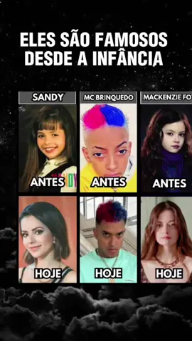 Eles são famosos desde a infância  #infancia #famosos #famosa #sandyejunior #mcbrinquedo 