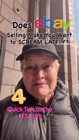 Has eBay selling made you want to scream lately? 😩🙋‍♀️ I’m raising my hand! Here are 4 Quick Tips to help you keep your peace ✨ & regain your joy 💖 while selling! Do you have any ideas to add? ⬇️ #eBaySeller #OnlineSelling #ResellerCommunity #Love2BeSelling