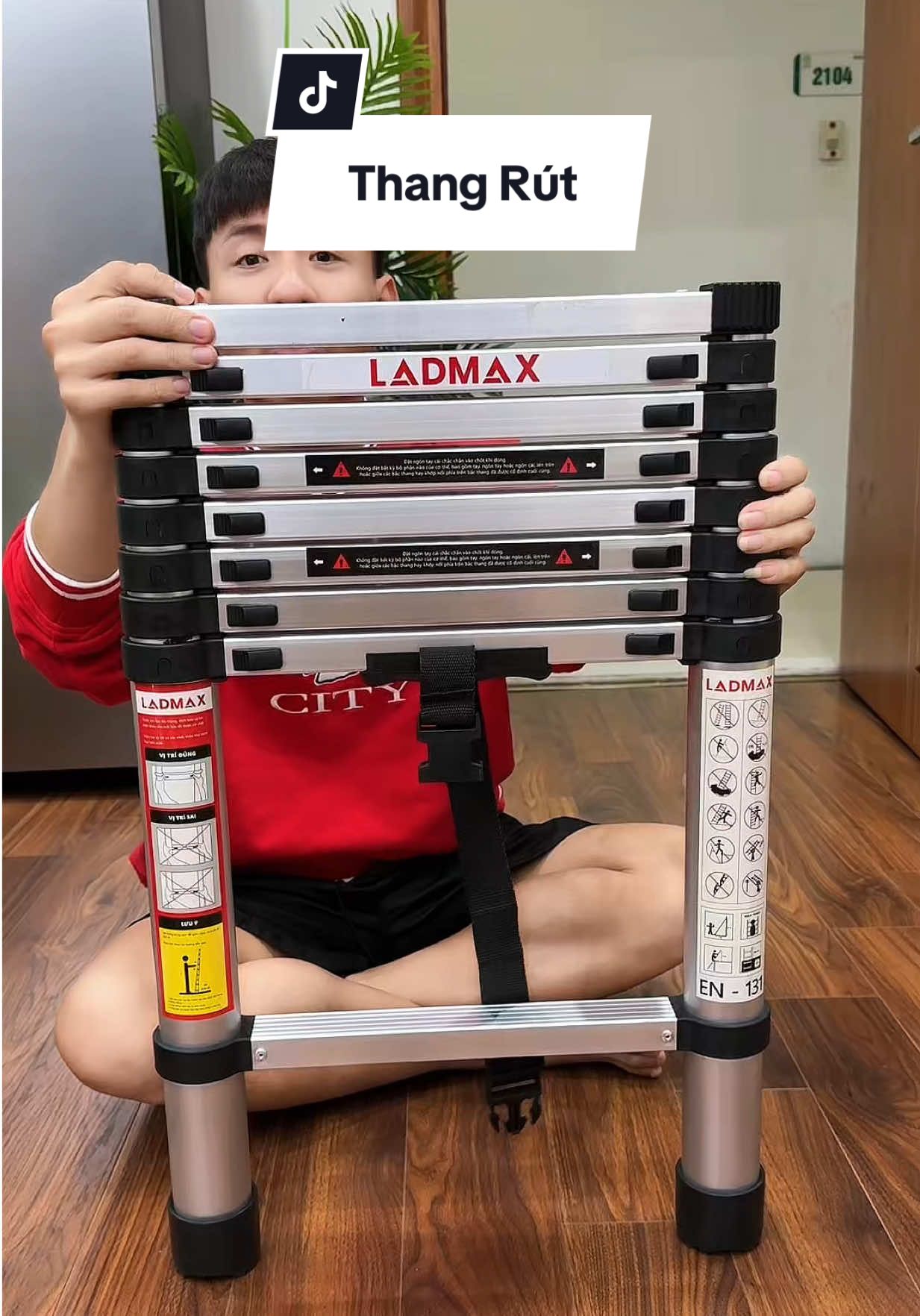 LADMAX Thang nhôm rút đơn xếp #haohomhinh #thangrutdon 