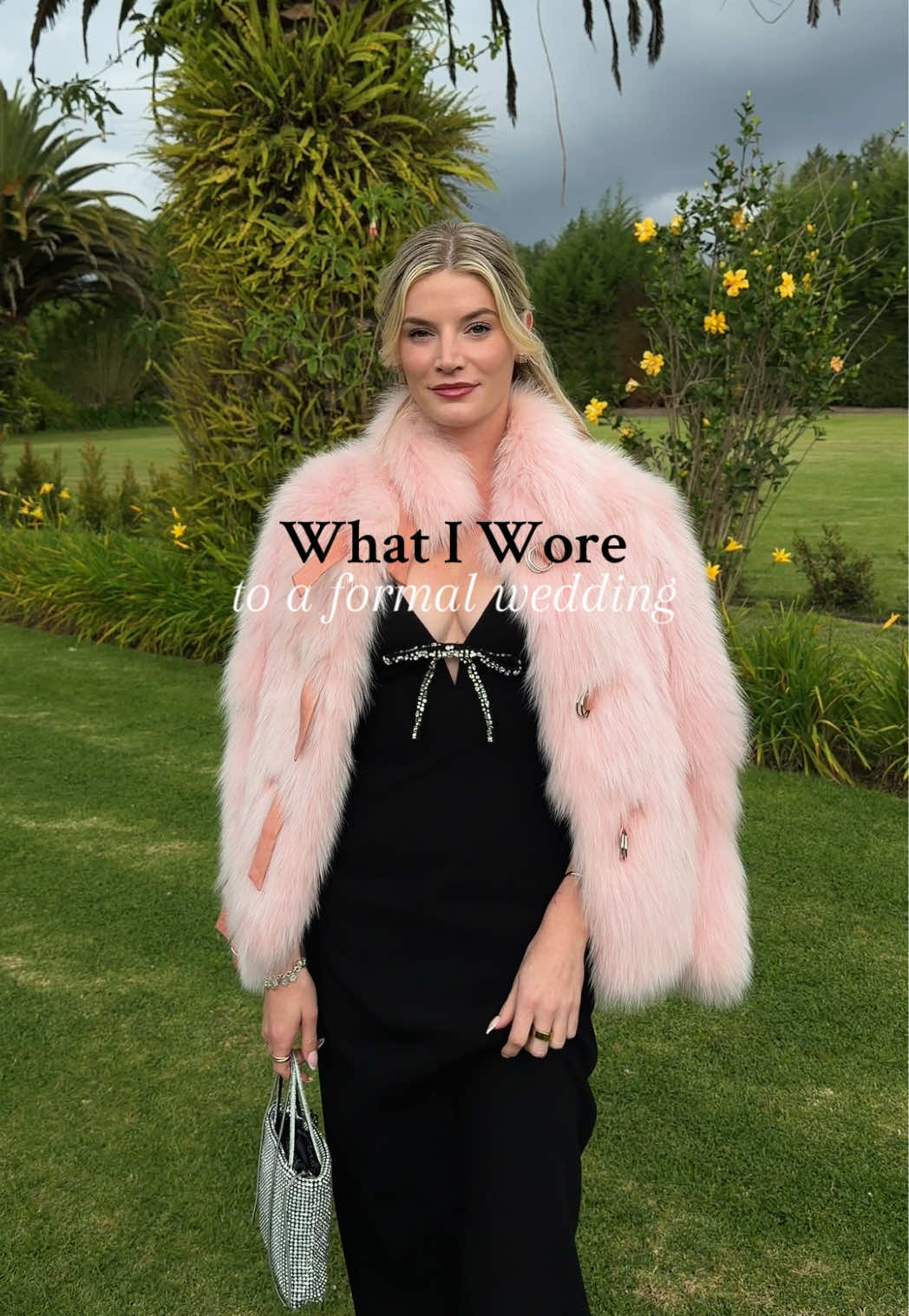 What I wore to a formal black tie wedding in South America in November 💖💍 #blacktiewedding #weddingdress #weddinginspo #southamerica #weddingcontentcreator 