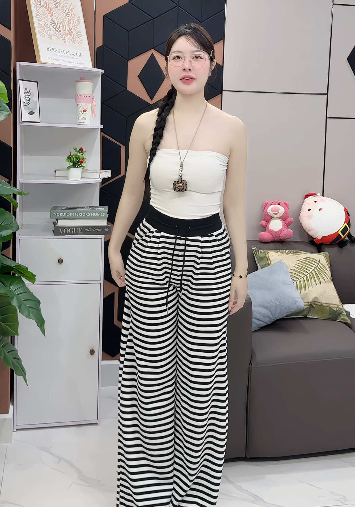 Quần ống rộng cạp cao #quanongrong #quansuongongrong #quansuongnu #viral 