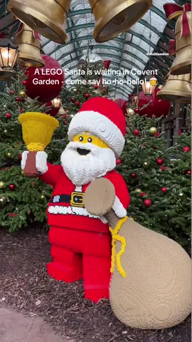 Spot Santa, but make it LEGO! 🎅🦌 @Covent Garden’s newest Christmas stars are made from thousands of @LEGO bricks — perfect for your festive photo moment. Have you spotted Santa yet?  #LEGO #legotok #visitlondon #thingstodoinlondon #christmascountdown 