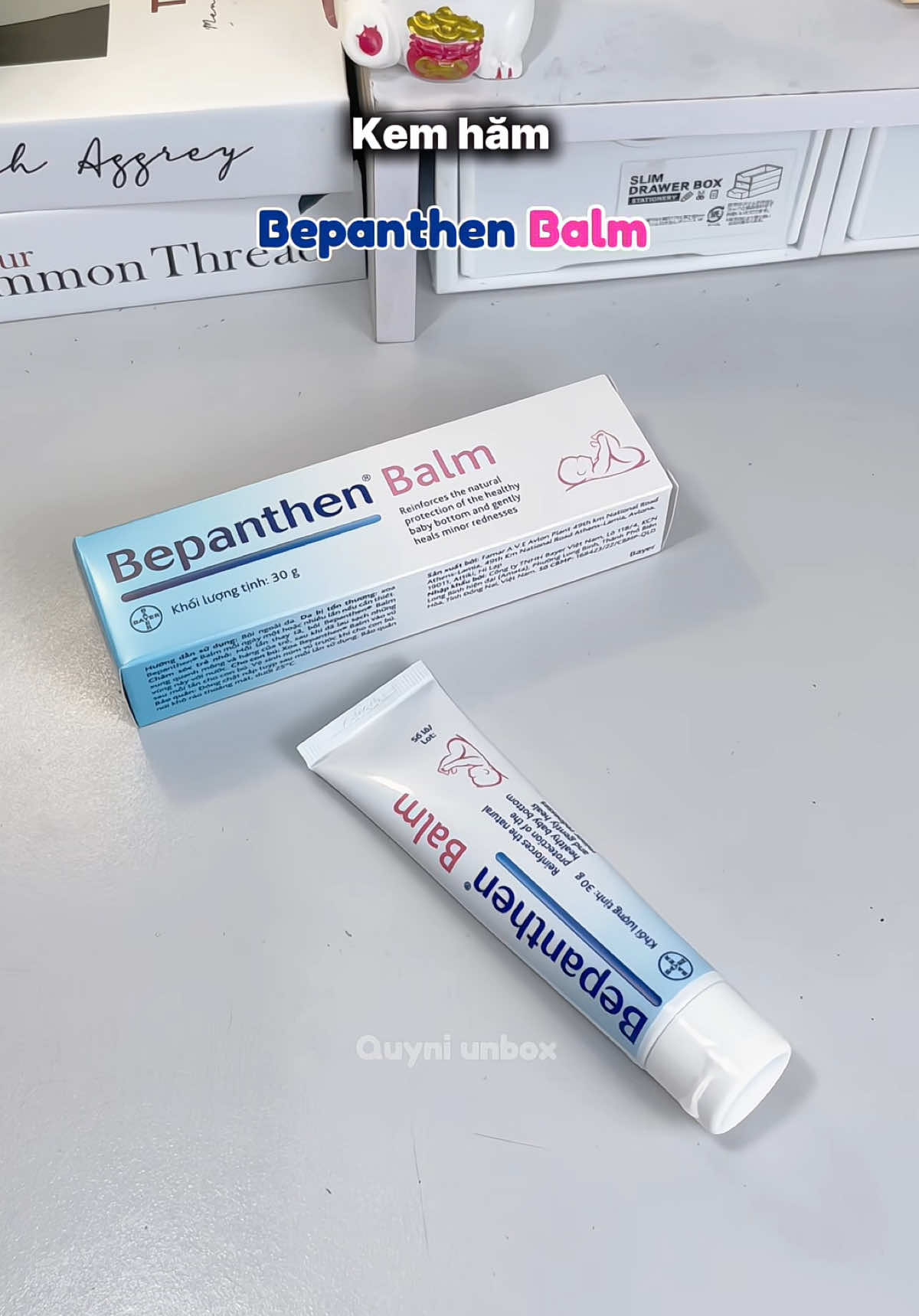 Kem hăm Bepanthen Balm hỗ trợ làm dịu, dưỡng ẩm, ⤵️ tình trạng hăm tã, nổi mẩn đỏ, bảo vệ da mỏng manh của trẻ , phù hợp dùng hàng ngày ưng lắm nha #kemham #bepanthen #kemhambepathen #quyniunbox #kemhamchobe 