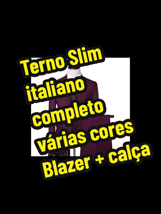 Terno Slim italiano completo várias cores Blazer + calça. 👉Link nos comentários é só copiar e colar na lupa da shopee esse link 💥Me segue para mais dicas como #ternoslim #terno #ternos #ternomasculino #capcut 