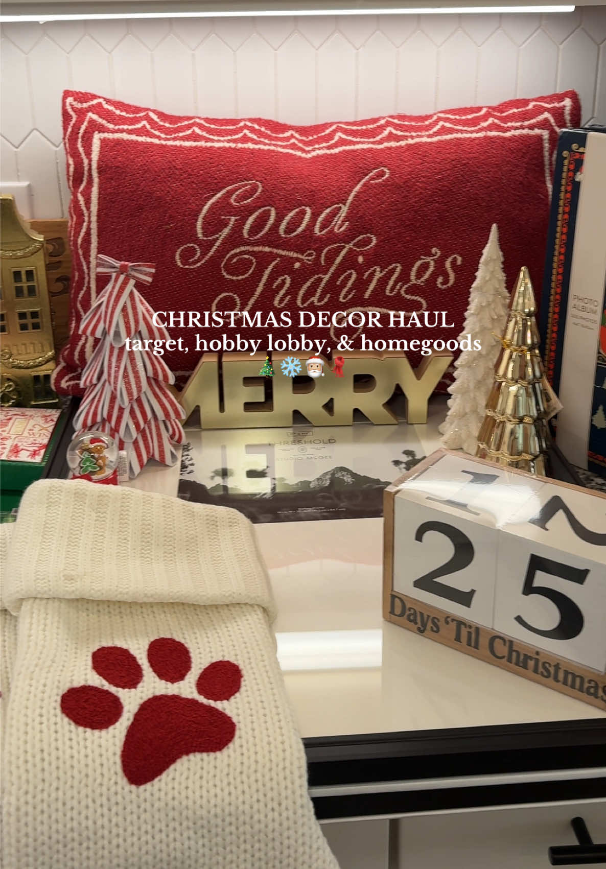 Christmas decor haul!!!!🎄🎅🏼🛍️ SO excited to put up our tree and decorate our home will all our new holiday decor finds!🤭 I am obsessed with our anthro dupe mirror from @Hobby Lobby !!! @target @HomeGoods @TJ Maxx #christmas #homedecor #christmasdecor #shopping #christmashaul 