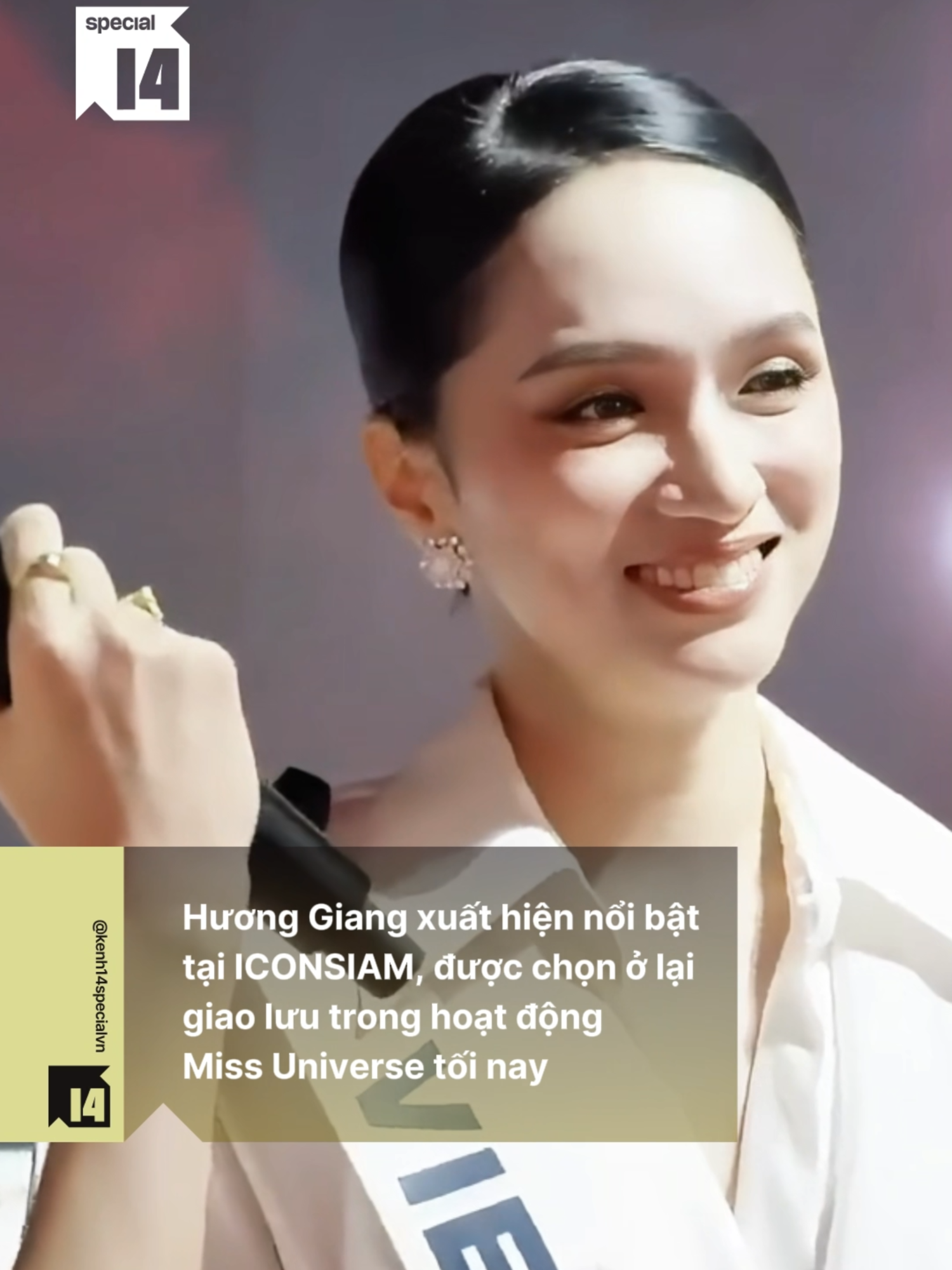 Hương Giang xuất hiện nổi bật tại ICONSIAM, được chọn ở lại giao lưu trong hoạt động Miss Universe #kenh14special #kenh14 #amm #news #tiktokgiaitri
