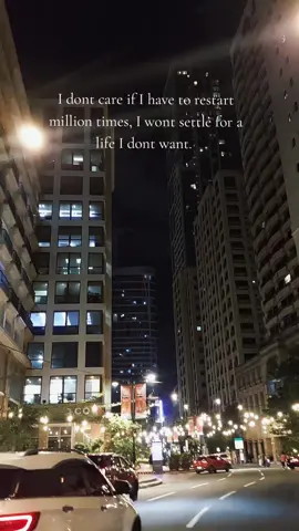 I wont settle for a life I dont want. 💯