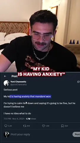 “my kid is having anxiety that mamdani won” #hasanabi #zohranmamdani #felixbiederman 