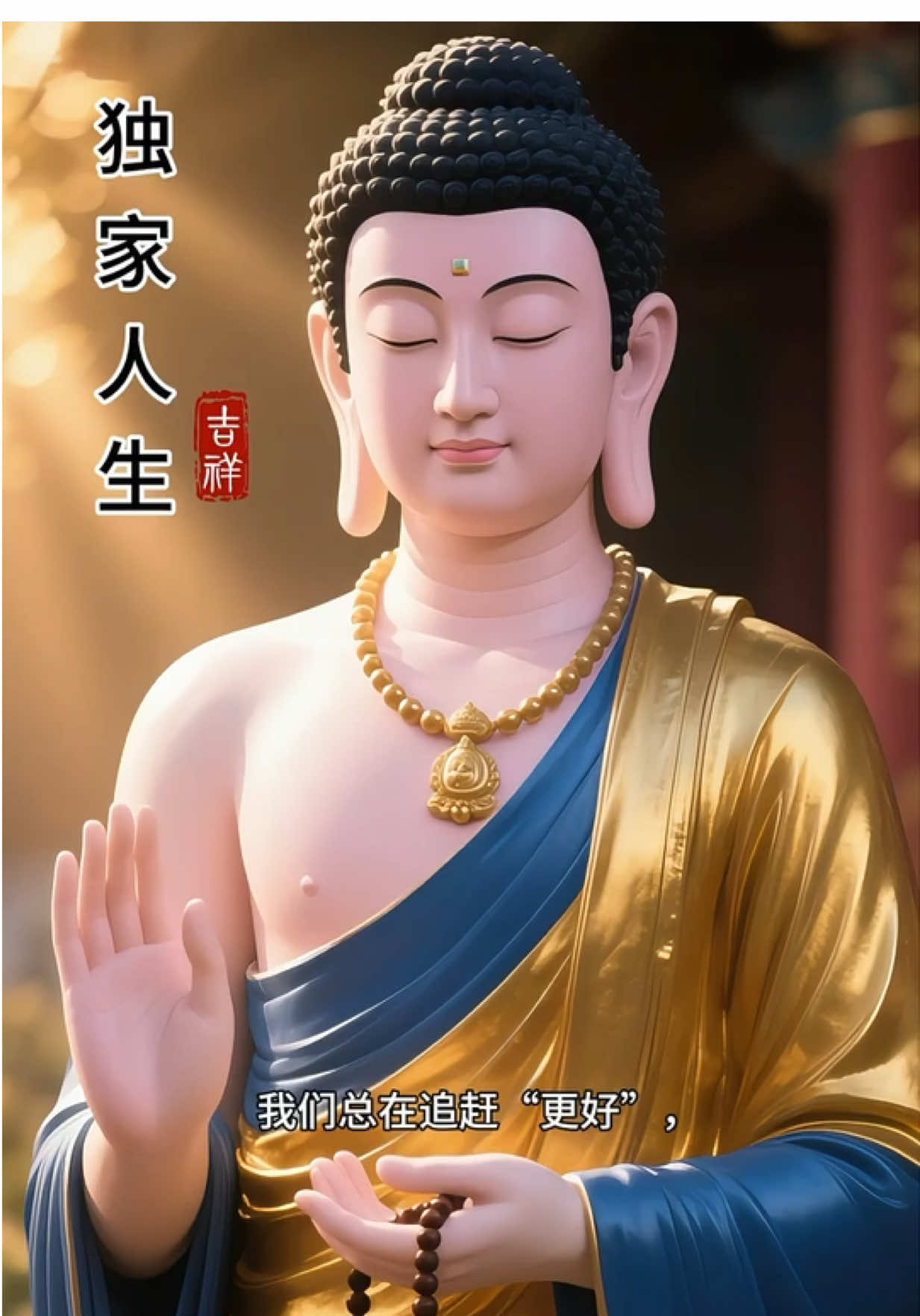 我们总在追赶“更好”，却忘了生活本是独家剧本。没有复刻的轨迹，也无标准答案，晨起的粥香、迷路时的星光、跌撞后的倔强，都是只属于你的桥段。 不必迎合谁的期待，不用复制谁的精彩，按自己的节奏慢慢走，那些独有的经历与情绪，早已把人生酿成了无可替代的模样。#人生感悟#人生智慧#修心修行 #人生是一场修行 