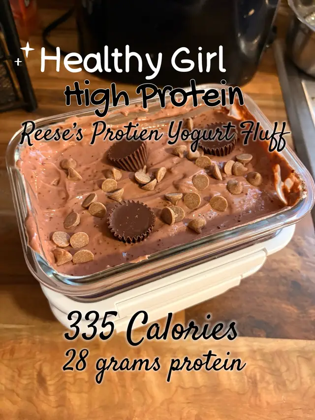 This high-protein, sugar-free Reese’s protein yogurt fluff tastes too good to be healthy! 🍫🥜 Creamy, fluffy, and packed with protein it’s giving dessert goals without the guilt! 💪🔥#Protien #HealthyGirl #HighProtien #SugarFree #dessert 