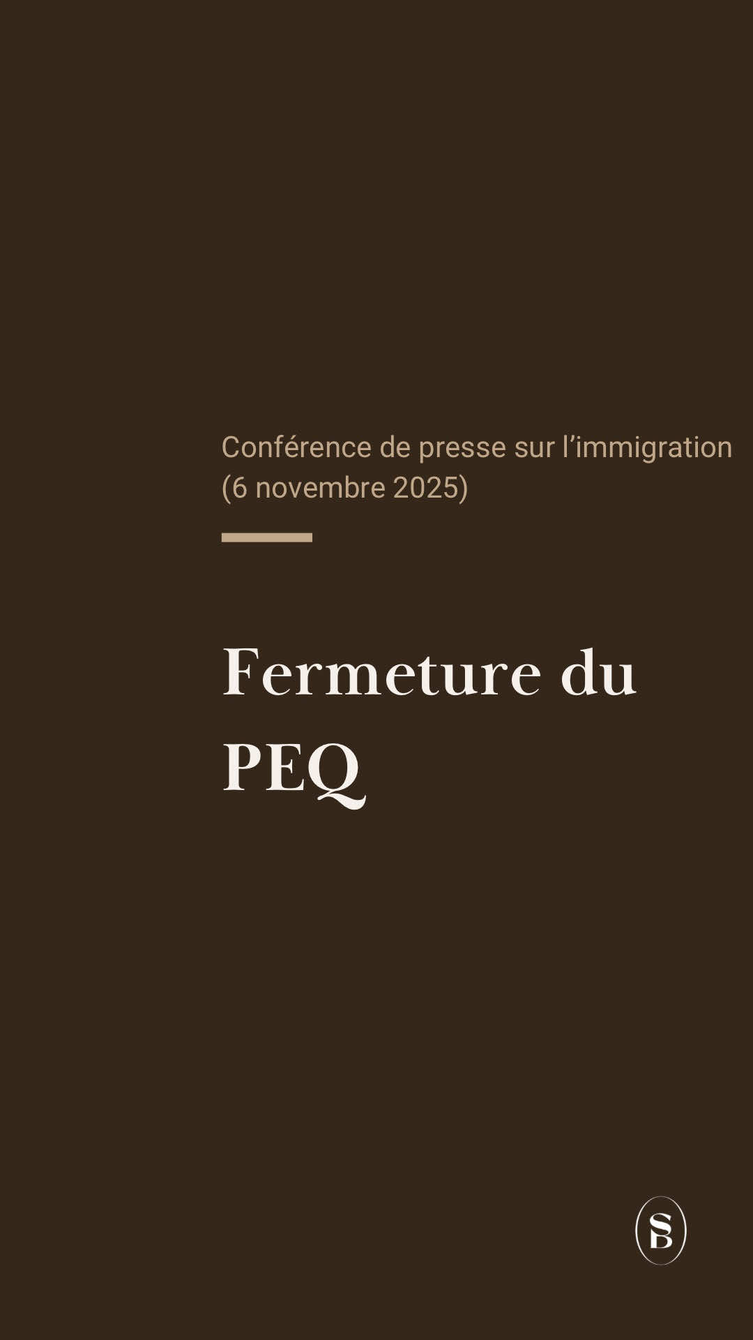 C’est officiel : le Programme de l’expérience québécoise (PEQ) fermera définitivement ses portes le 19 novembre 2025. Le gouvernement a aussi annoncé un niveau d’admission de 45 000 nouveaux résidents permanents par année — un seuil plus bas que celui prévu pour les dernières années, mais tout de même le scénario le plus généreux parmi ceux envisagés. 🧭 La stratégie d’immigration du Québec se concentrera désormais sur le Programme de sélection des travailleurs qualifiés (PSTQ), qui accueillera environ 64 % des 45 000 admissions dans la catégorie économique.