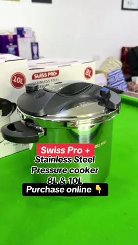 Buy Online Now  Swiss Pro + Stainless Steel Pressure Cooker 8L & 10L#cheap #fyp #unitedkingdom #fyppp #purchase 