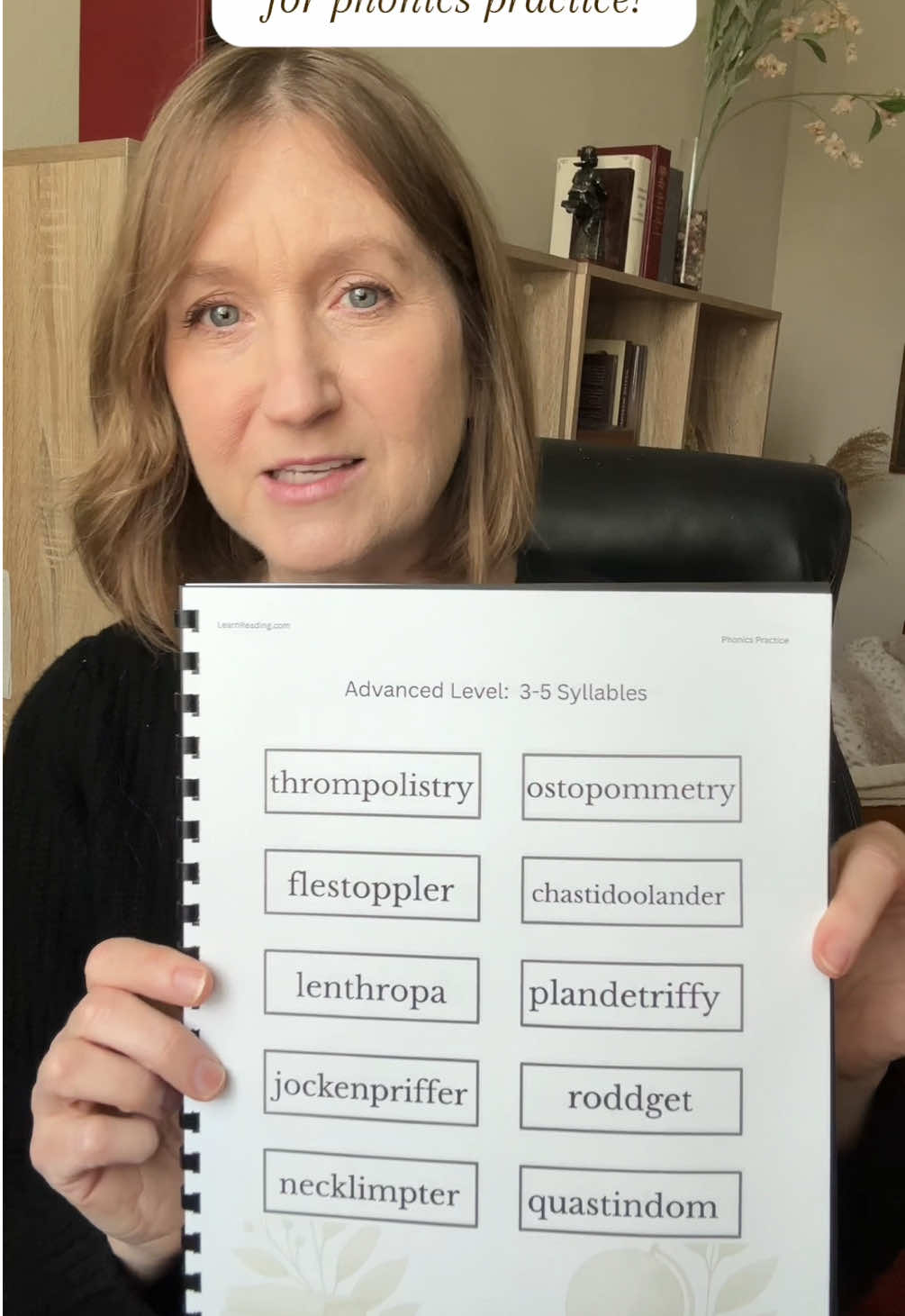 These 100 nonsense words are great for practicing decoding skills. Designed for intermediate-advanced readers with 3-5 syllable words. Enjoy!