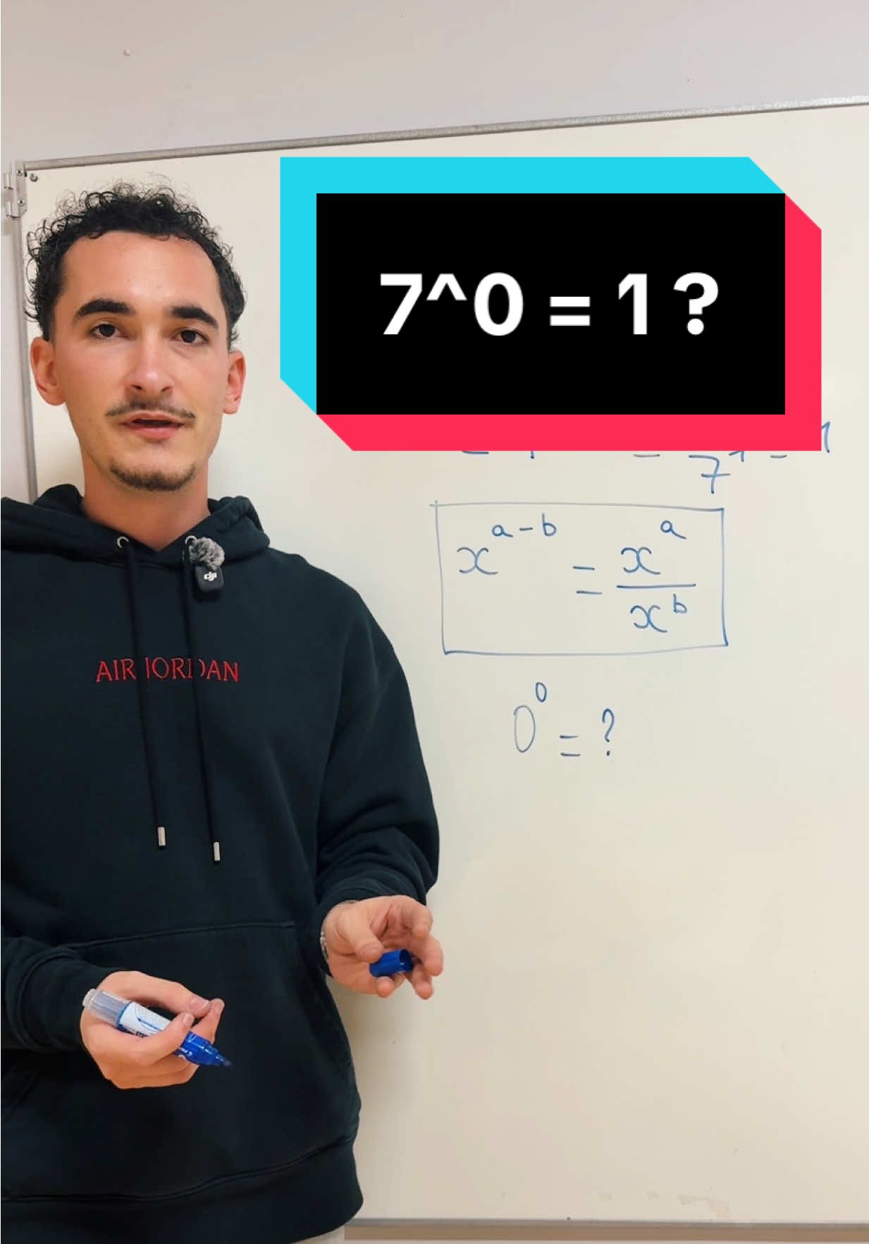 Pourquoi 7^0 = 1 ? #exposant #puissance #maths #enseignement #prof 