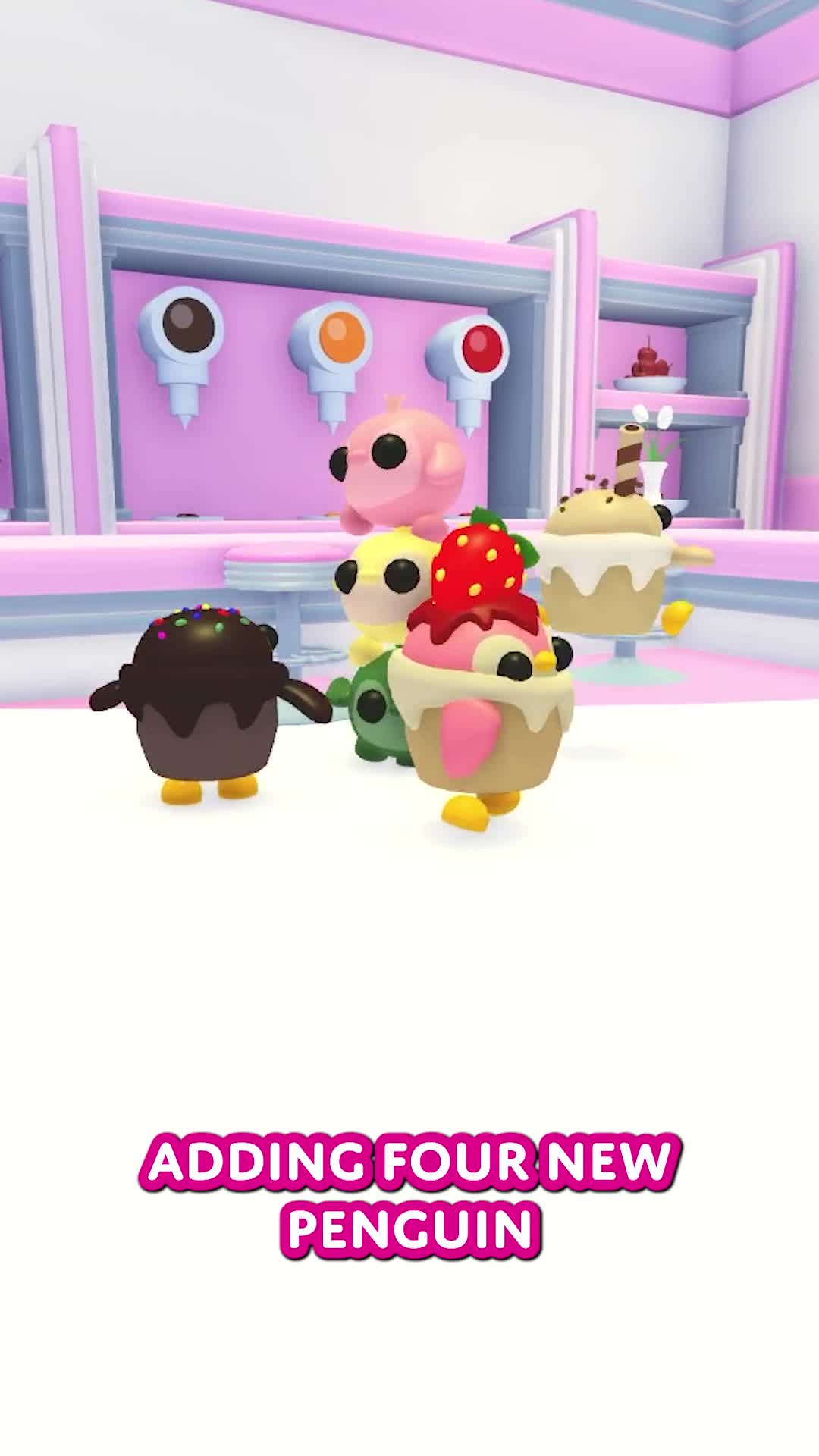 New Legendary Ice Cream Penguins are coming to Adopt Me TOMORROW! Which is your favorite ice cream flavor? 😜🍦🍡 #robloxadoptme