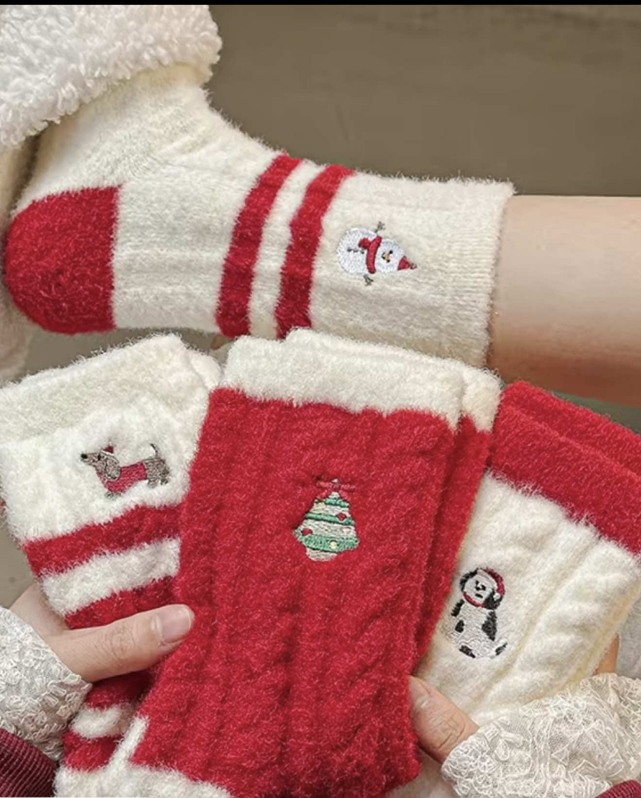 Christmas Socks Thickened Warm#calcetines#suaves #tiktokshop #soloparati #parati 
