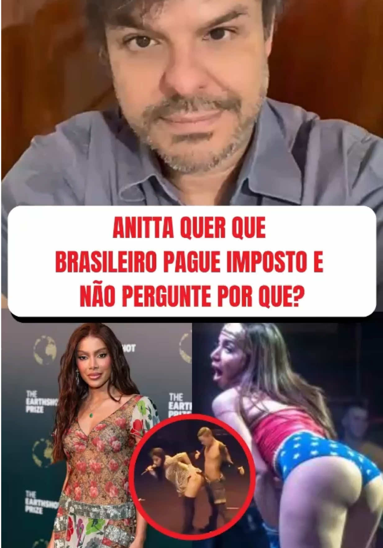 Anitta quer que todo brasileiro pague imposto alto, não reclame e nem pergunte por quê. A milionária finge não entender que, no Brasil, boa parte dos impostos vai para o bolso de corruptos e não para o bem-estar do povo. Finge não entender isso porque vive cercada de luxo, longe da realidade. Só olha para o pobre quando ele paga caro para assistir ao seu showzinho “pop”, embalado de lacração e hipocrisia. #adrillesjorge #politica #direitaconservadora 