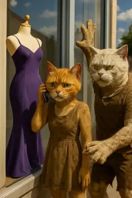 Cat steals dress #cat #skits #funny #catskits #animated #shorts #cute