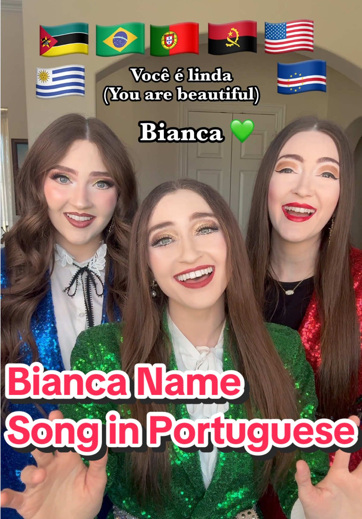 Qual nome e idioma devemos cantar em seguida?🎶 Isto é para cada Bianca 💚🇧🇷🇵🇹🇲🇿🇦🇴🇺🇸🇨🇻🇺🇾 #Portuguese #Brazil #Brasil #Portugal #Greece 