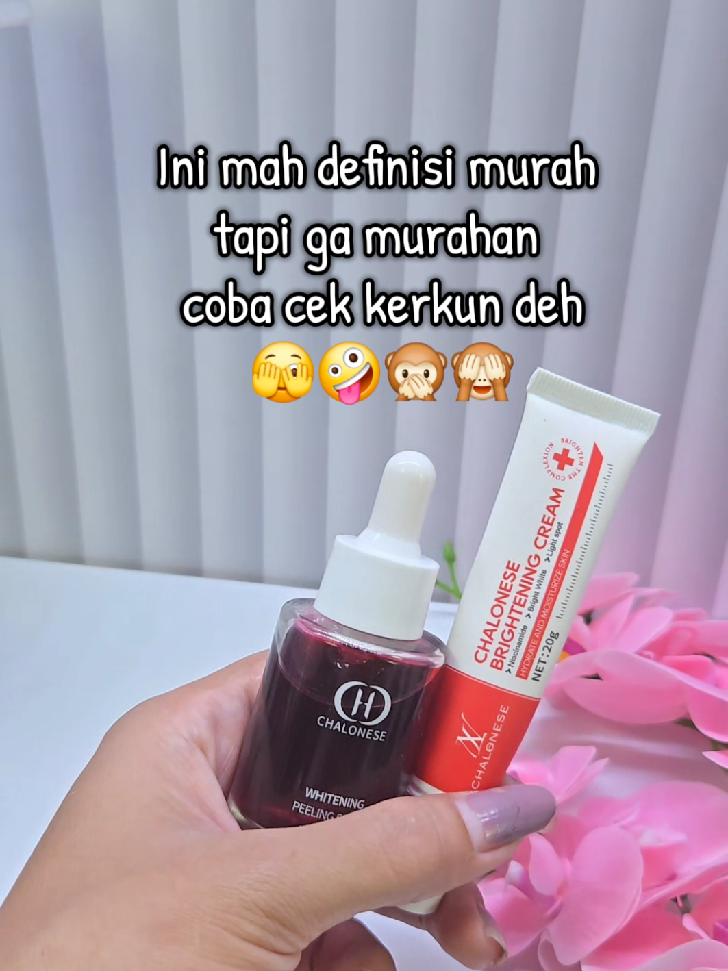 [CHALONESE] PAKET HEMAT 2IN1 PEMBERSIH PORI & FLEK DI WAJAH #skincare #cream #peelingserum #brightening #chalonese 