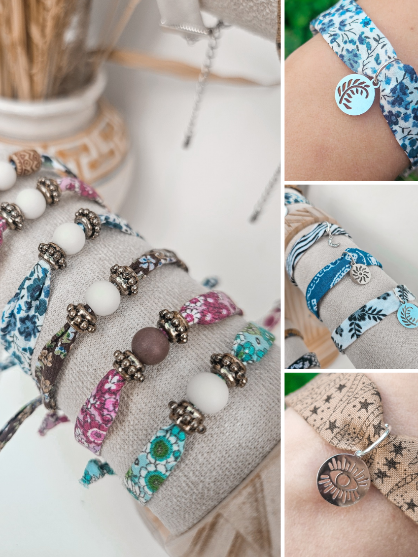 Et si on transformait nos chutes de tissu en bijoux ? 💕 Fait main, unique et éco responsable ♻️  Tu porterais lequel ? 😍  #upcycling #bracelettissu   #createurfrancais   #ideecadeau   #petiteentreprise 