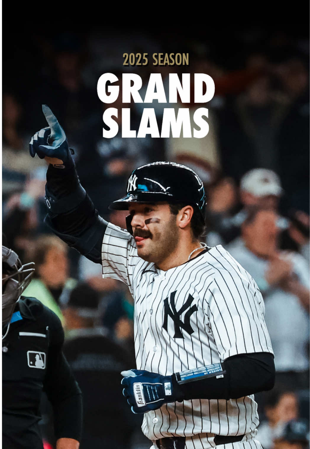 All 9 grand slams from the 2025 season 🔥 #yankees #MLB #baseball #grandslam #homerun 