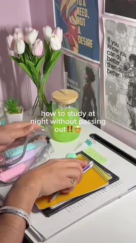‼️How to Study at Night Without Passing Out 😴 🍽️ 7:00 – 7:45 PM → Dinner + Chill Reset Eat a light dinner and rest a bit. Avoid heavy food — it makes you sleepy fast. 🚿 7:45 – 8:00 PM → Shower & Refresh A cold or lukewarm shower resets your energy better than caffeine. 🕯️ 8:00 – 8:15 PM → Set Your Study Vibe Clean your desk, light a candle or lamp, and play low-volume focus music. 📘 8:15 – 9:15 PM → Study Block 1 Start with the easiest topic to build momentum. Keep snacks and water nearby. 💧 9:15 – 9:25 PM → Quick Break Stretch, hydrate, and breathe. Don’t touch your phone. 📗 9:25 – 10:45 PM → Study Block 2 Do your main subject or assignments here — this is your focus peak. ☕ 10:45 – 11:00 PM → Short Break Drink water or green tea. Avoid coffee after 11 — it’ll mess your sleep. 📙 11:00 PM – 12:00 AM → Study Block 3 Switch to light revision, flashcards, or summaries. Keep it calm and slow. 💡 12:00 – 12:15 AM → Reset Break Clean up a bit, refill your bottle, take 5 deep breaths. 📒 12:15 – 1:00 AM → Final Block Go through notes or read something light to end your session strong. 🧘‍♀️ 1:00 – 1:30 AM → Wind Down Journal, stretch, or plan tomorrow. Keep screens away now. 😴 1:30 – 2:00 AM → Sleep Congrats, you studied without passing out. Now let your brain recover. ‼️Hashtags: #nightstudy #studyroutine #howtostudy #StudyTips #studentlife        