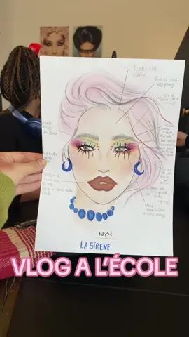 Vlog a l’école aujourd’hui <3 #makeupacademy #Vlog #makeup #facechart 