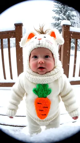 “Grandma, open the door. It’s cold. Your daughter won’t feed me. I love you, Grandma.'' Part 2 #cute #baby 