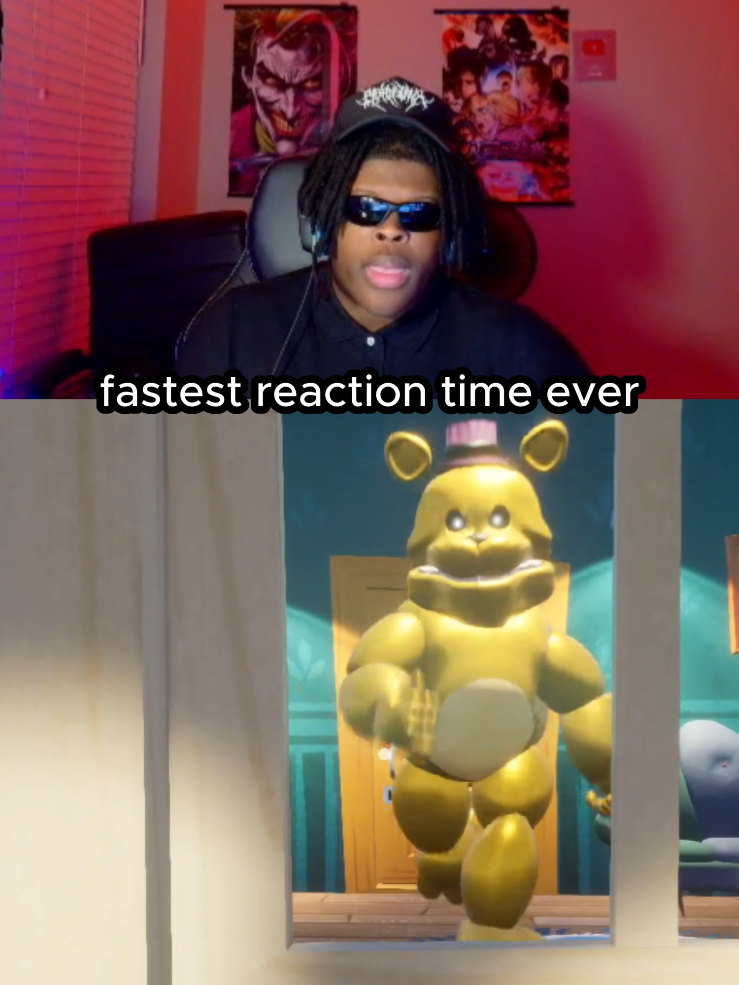 fastest reaction time ever 😂 (Twitch/YT: HeyyVance) #fnaf #helloneighbor #scarygames #jumpscare #fypage #viral