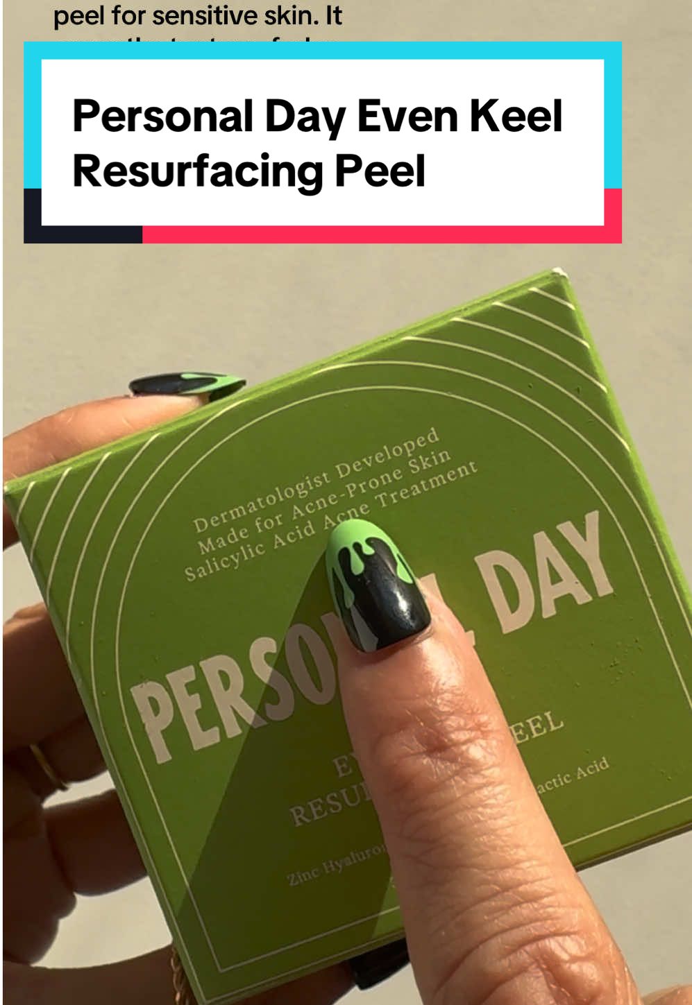 @Personal Day even keel resurfacing prel is gentle and safe for acne prone skin..  #creatorsearchinsights #tiktokshopblackfriday #tiktokshopcybermonday #superbranddaybfcm #openyoursuperstory 
