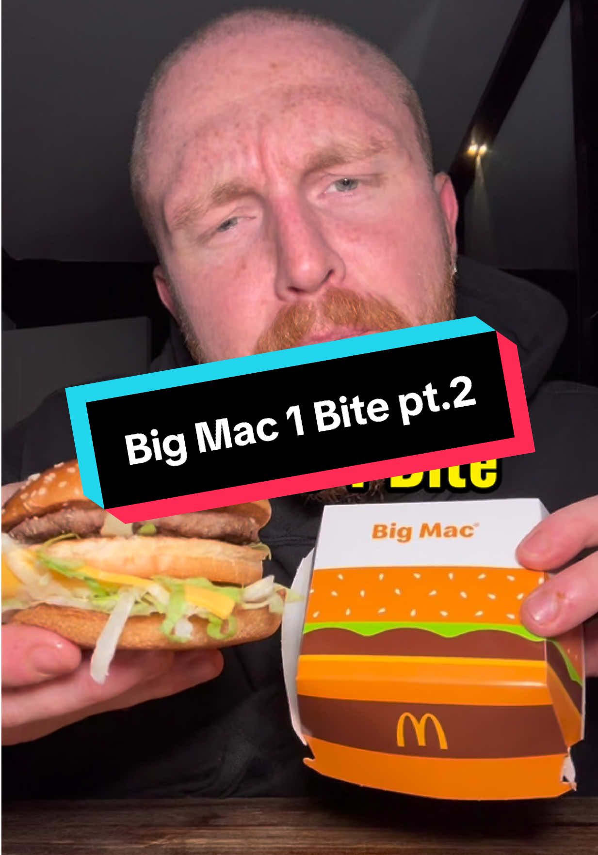 Big Mac in 1 bite pt.2 | Can Daddy Dan beat the challenge? @McDonald’s UK #mcdonalds #FoodTok #viralvideo #fyp #foryou