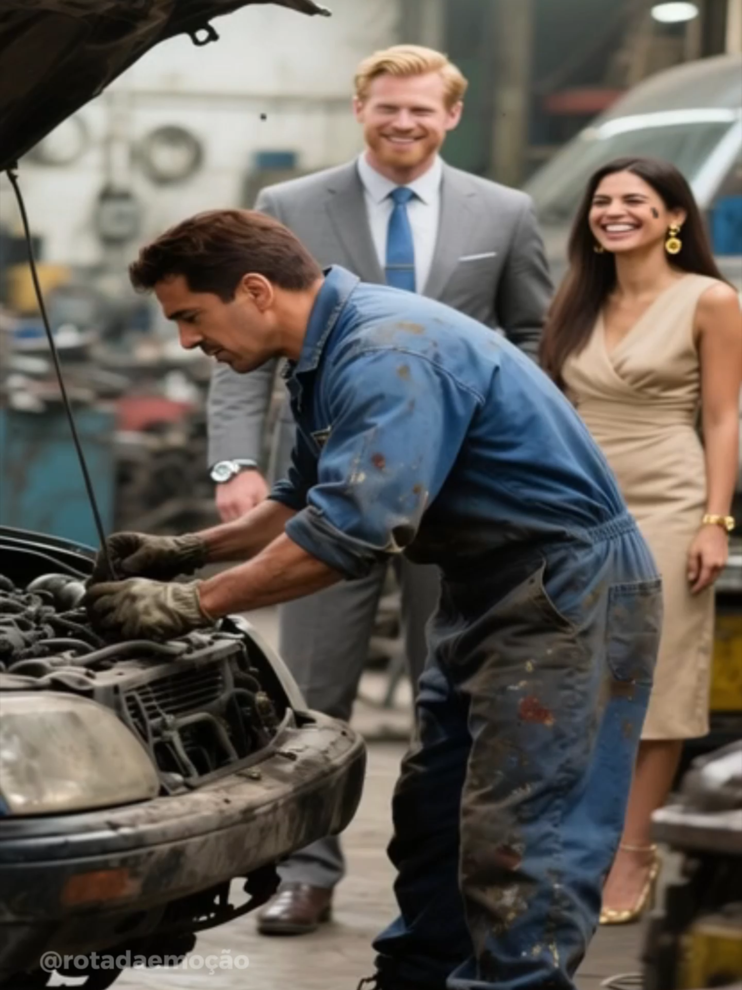 Ele foi humilhado pelo novo marido da ex, que ria por vê-lo coberto de graxa. O que ninguém sabia é que aquele “mecânico qualquer” era o verdadeiro dono da empresa onde todos eles trabalhavam. 😱 💬 Comente: O MUNDO DÁ VOLTAS ❤️ #historia #reviravolta #superação #respeito #triste