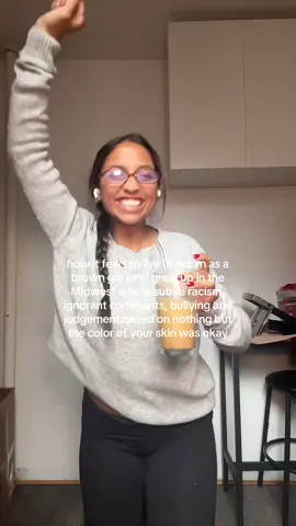 No more “but where are you really from?” or “you’re just smart cause you’re Indian” or “omg im almost as tan as you!!” comments and I am at peace !!!! ❤️ nyc may be a lot of things but truly one of my favorite things about living here is that I’ve almost never had to feel uncomfortable or judged solely based on the color of my skin and for that I am extremely grateful 🤍 after living here for a year, I gained the confidence to call out people “who don’t know better” when they make comments like these instead of sitting silent to be polite/be accepted/keep the peace.  That’s how I spent my whole life while growing up in the Midwest but do I don’t any longer and I am so happy and so proud !!! Ohio will always be home but I am allowed to feel both ways and I do✨   #nycliving #browngirl #browntiktok #movingtonyc #midwestlife 